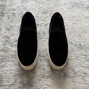 Vince Warren velvet platform sneaker